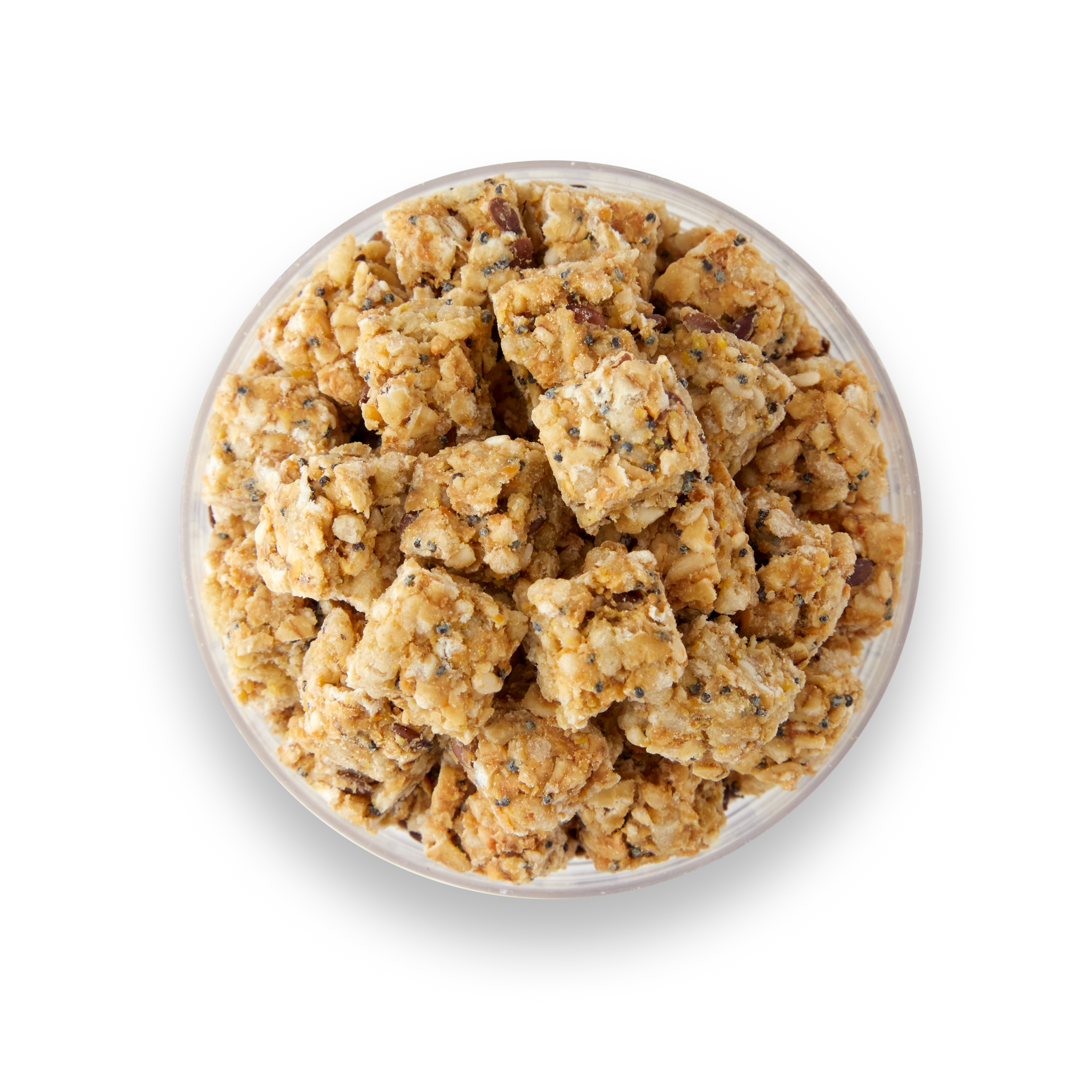 Salted granola cubes